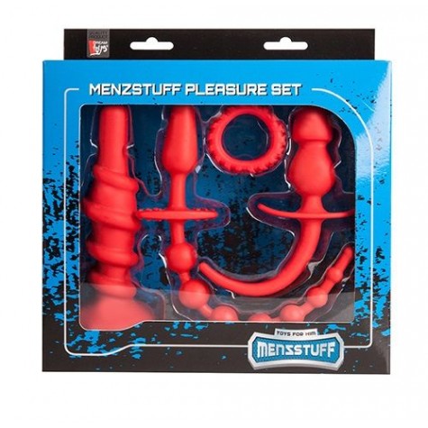 Набор для анальной стимуляции MENZSTUFF PLEASURE SET RED