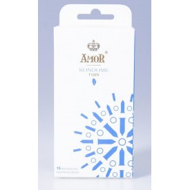 Супертонкие презервативы AMOR Thin - 15 шт.