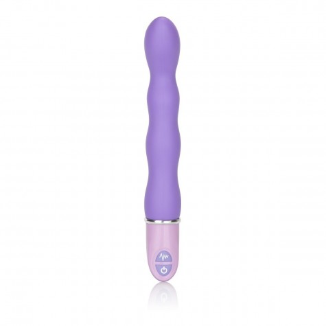 Силиконовый фиолетовый вибратор Lia Magic Wand - 21 см.