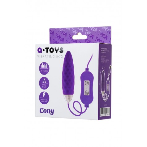 Фиолетовое виброяйцо с пультом управления A-Toys Cony, работающее от USB